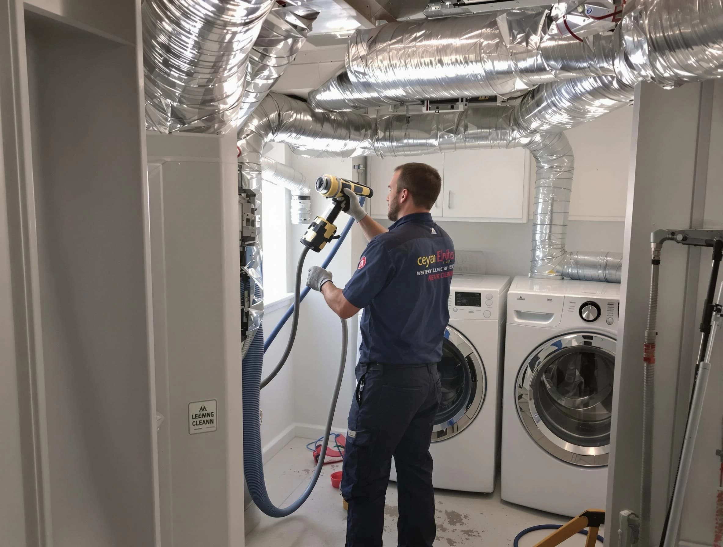 Bessemer Dryer Vent Cleaning specialist using advanced equipment for thorough duct cleaning in Bessemer