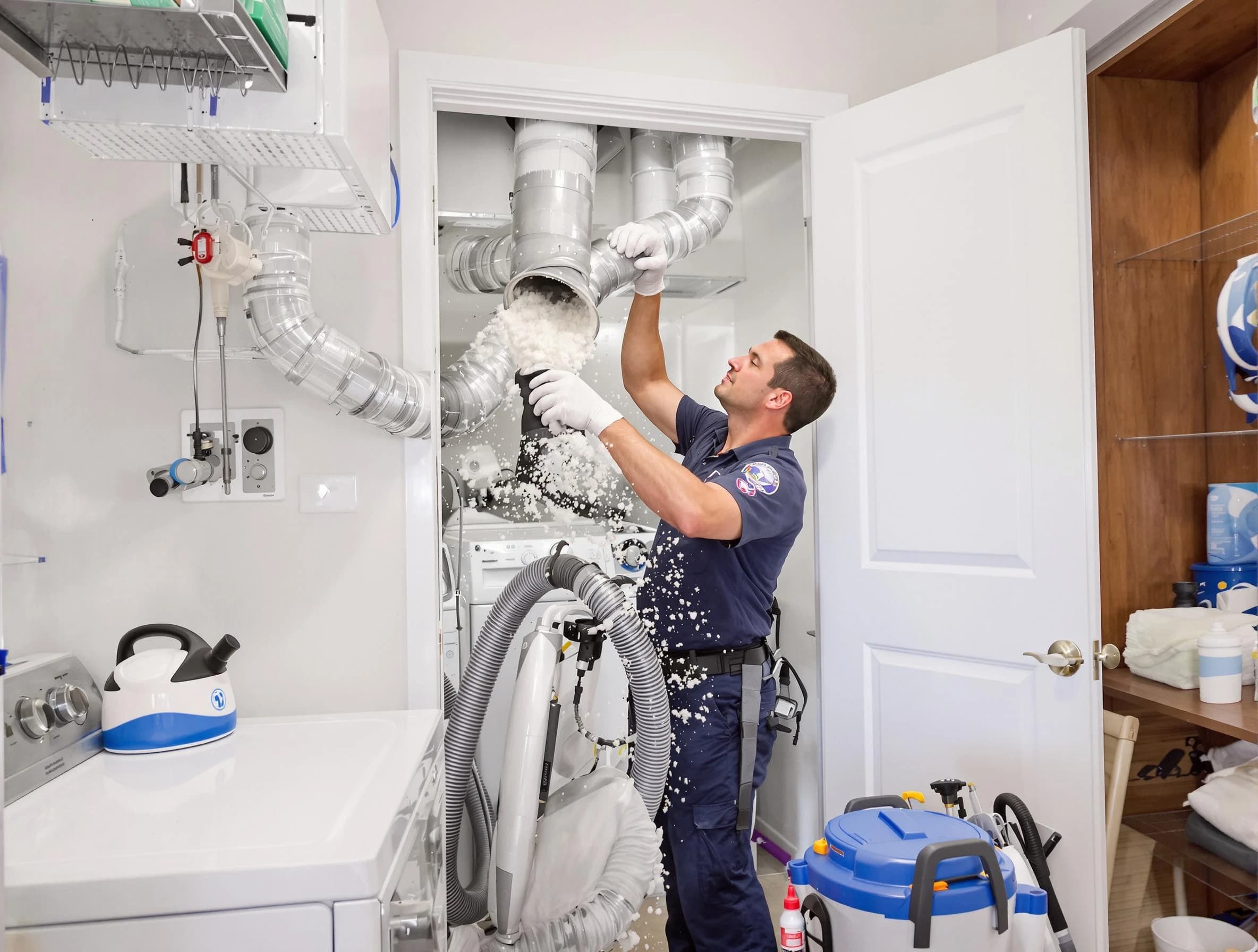 Bessemer Dryer Vent Cleaning technician delivering thorough residential dryer vent cleaning service in Bessemer