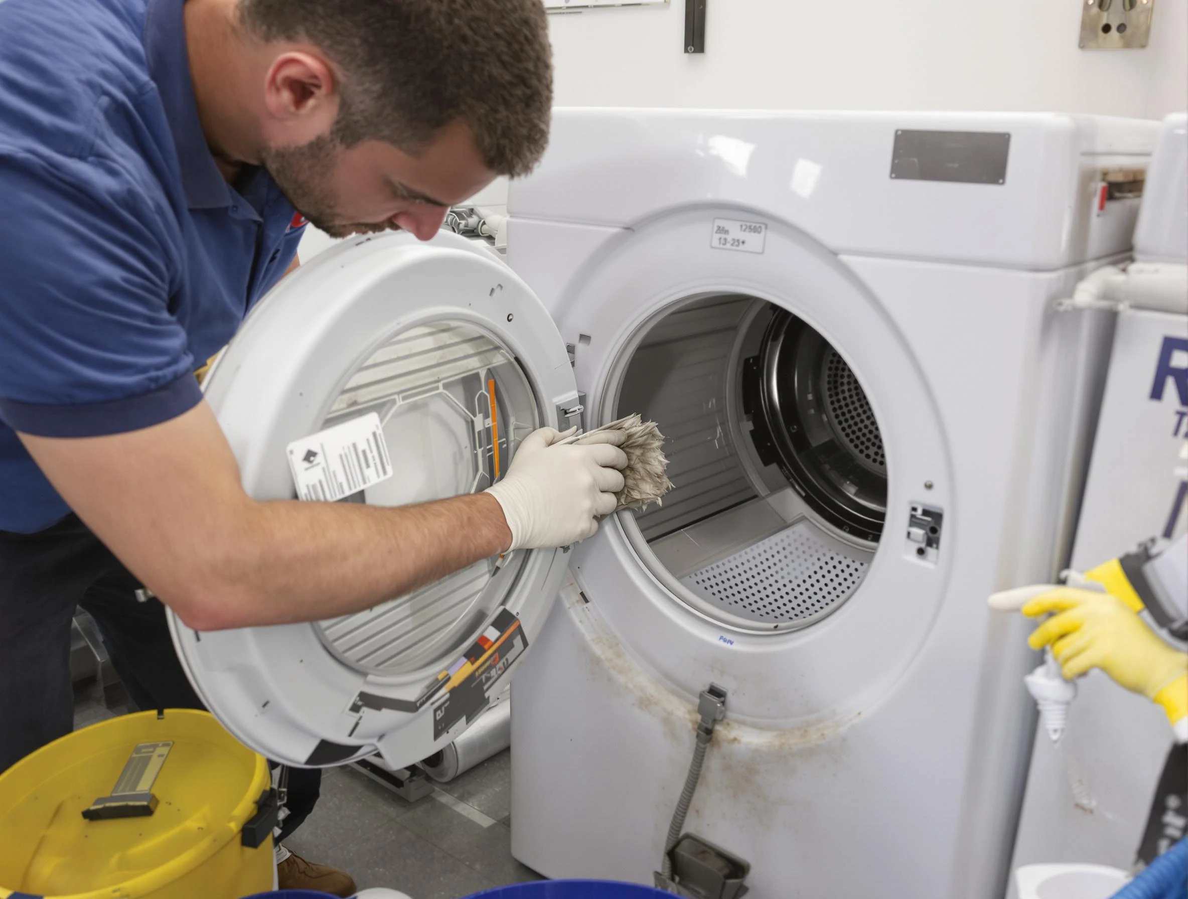 Bessemer Dryer Vent Cleaning specialist performing detailed lint trap cleaning service in Bessemer